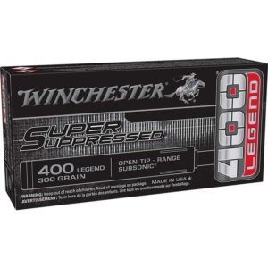 WINCHESTER 400 LEGEND OPEN TIP 300G SUPER SUPPRESSED 20RD BX 200RD CS