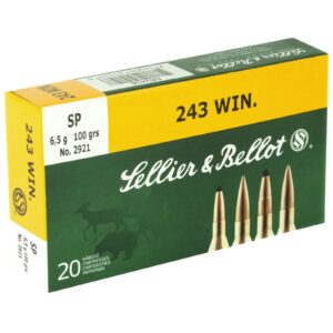 SELLIER & BELLOT 243WIN 100GR SP 20RD BOX 25 BOXES PER CASE