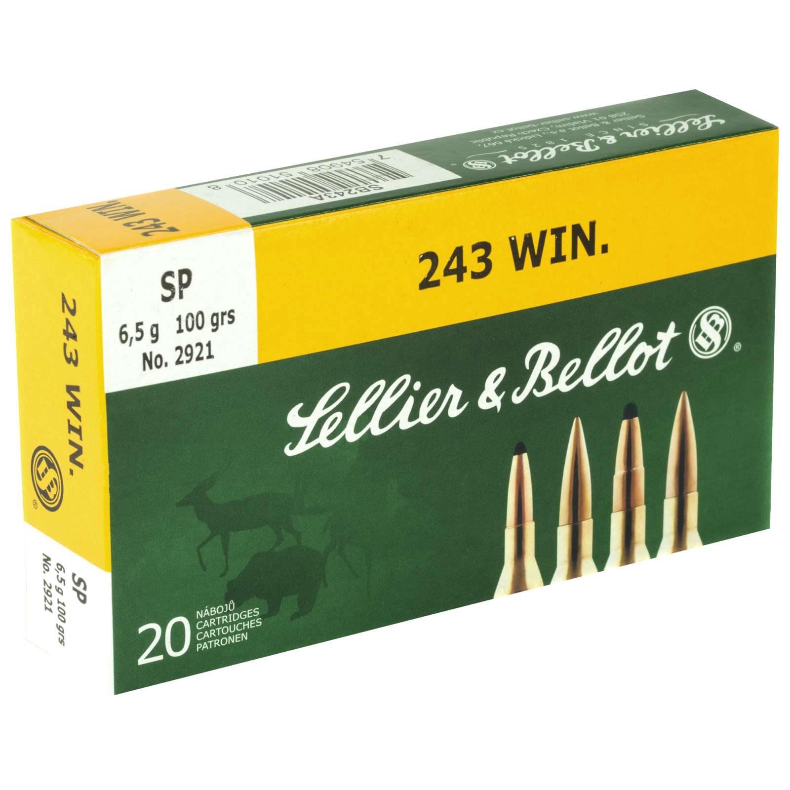 SELLIER & BELLOT 243WIN 100GR SP 20RD BOX 25 BOXES PER CASE