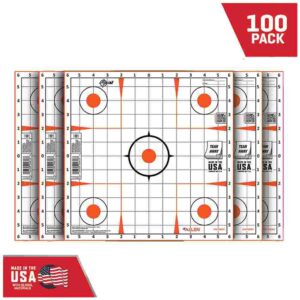 Allen EZ Aim Paper Targets 12" Peel Away Grid Orange and White 100 Pack