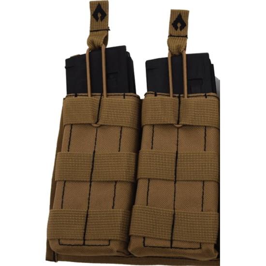 Advance Warrior Solutions Open Top Double Mag Pouch Tan