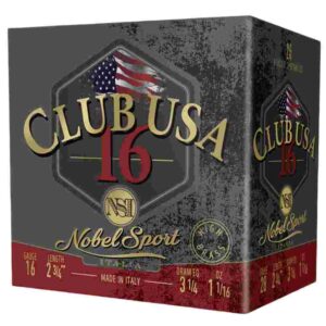 Nobel Sport Club USA 16 Shotshells 16 ga 2-3/4" 1-1/16 oz 1330 fps #7.5 25/ct