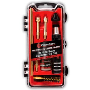 KleenBore Multi-Handgun Cleaning Kit .38/9mm Luger/10mm/.40/.45 Caliber