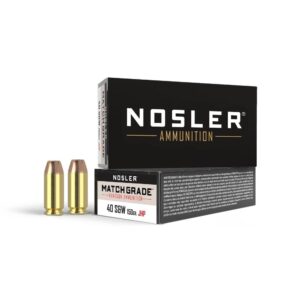 Nosler Match Grade Handgun Ammo .40 S&W 150 gr JHP 1125 fps 50/ct