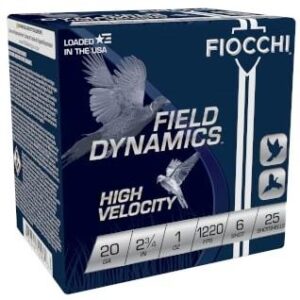 Fiocchi High-Velocity Hunting Load 20 ga 2 3/4" 2 3/4 dr 1 oz #6 1220 fps - 25/ct