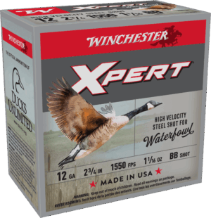 WINCHESTER 12 GA 2-3/4" BB XPERT HV STEEL WTFWL 1-1/16 OZ 25 RD/BX 10 BX/CS