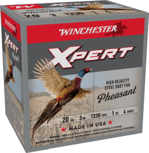 WINCHESTER 20 GA 3" #4 XPERT HV STEEL PHEASANT 1 OZ LEAD FREE 25 RD/BX 10 BX/CS