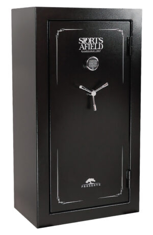 Sports Afield SECSA5932P Preserve SA5932P Keypad/Key Entry Black Textured Steel Holds 32 + 6 59" H x 32" W  x 20" D Fireproof- Yes
