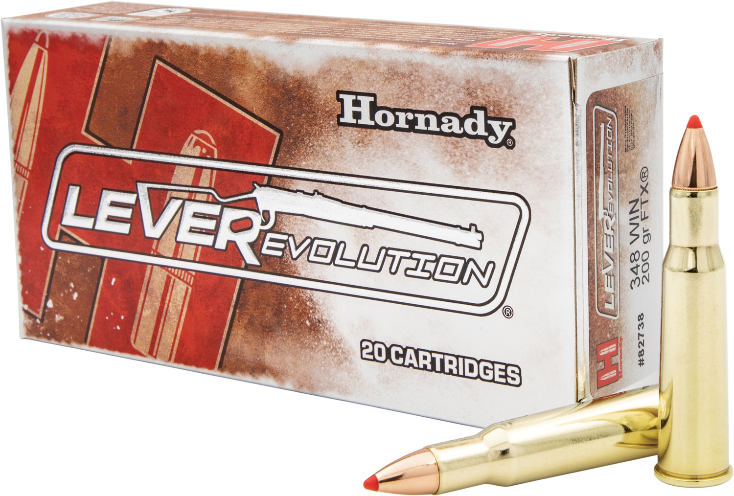 Hornady 82738 LEVERevolution 348Win 200gr Flex Tip eXpanding 20 Per Box/10 Case