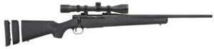 Mossberg 28027 Patriot Super Bantam 6.5 Creedmoor Caliber with 5+1 Capacity, 20" Fluted Barrel, Blued Metal Finish & Black Synthetic Stock Right Hand (Youth) Includes 3-9x40mm Scope