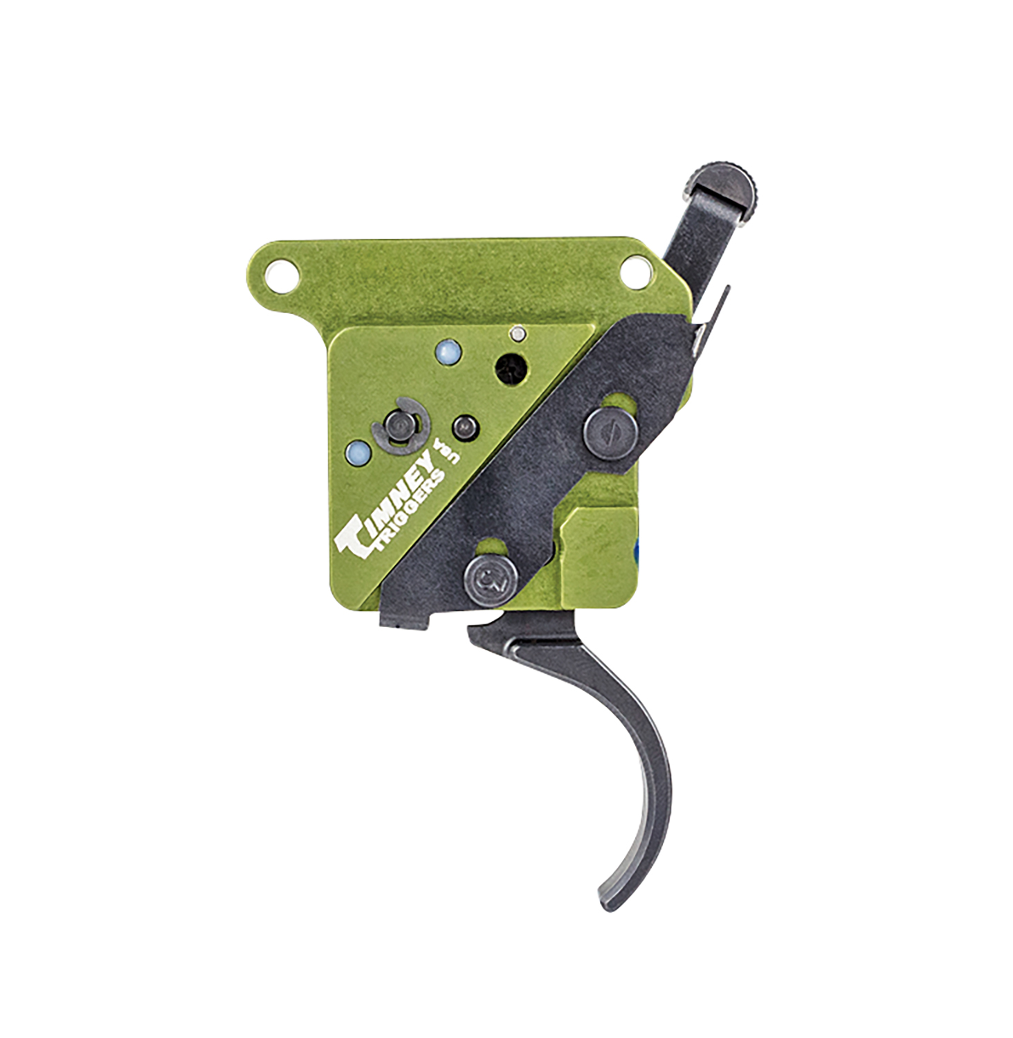 Timney Triggers 510V2 Elite Hunter Curved Trigger with 3 lbs Draw Weight & Black/Green Finish for Remington 700 Right
