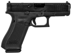 Glock PA455S203MOS G45 Gen5 Compact MOS 9mm Luger 4.02" 17+1 Black Black nDLC Steel with Front Serrations & MOS Cuts Slide Black Rough Texture Interchangeable Backstraps Grip