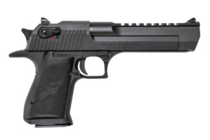 Magnum Research DE429 Desert Eagle Mark XIX 429 DE 7+1, 6" Black Steel Barrel, Matte Black Serrated Carbon Steel Slide & Frame w/Beavertail, Black Rubber Grip, Manual Thumb Safety, Right Hand