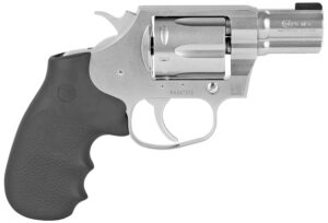 Colt Mfg COBRASB2BB Cobra  38 Special 6 Shot 2" Brushed Stainless Steel Barrel & Cylinder,  Matte Stainless  Frame, Black Hogue Rubber w/Finger Grooves Grip