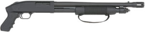 Mossberg 50697 590 Cruiser 12 Gauge Pump 3" 6+1 18.50" Matte Blued Stand-Off Breacher Barrel, Matte Blued Stainless Steel Receiver, Black Pistol Grip