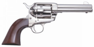 Cimarron PPP45N Pistolero  45 Colt (LC) 6 Shot, 4.75" Nickel-Plated Steel Barrel, Cylinder & Frame, Wide Front Sight, Smooth Walnut Grip