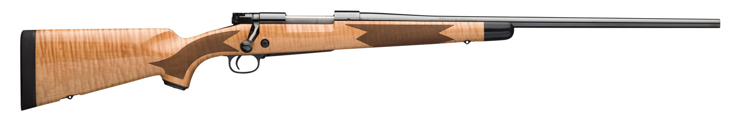 Winchester Repeating Arms 535218226 Model 70 Super Grade 270 Win Caliber with 5+1 Capacity, 24" Barrel, High Polished Blued Metal Finish & Gloss AAA Maple Stock Right Hand (Full Size)