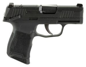 Sig Sauer 365380BSSMS P365  Micro-Compact 380 ACP 10+1 3.10" Black Carbon Steel Barrel, Black Nitron Optic Ready/Serrated Slide & Frame w/Sig Rail, Black Polymer Grips, Manual Safety, Right Hand