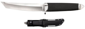 Cold Steel CS-35AB San Mai Master 6" Fixed Tanto Plain Satin VG-10 San Mai Blade/Black Textured/Oval Kray-Ex Handle Includes Sheath
