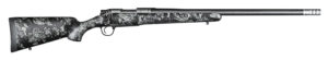 Christensen Arms 8010612700 Ridgeline FFT Full Size 22-250 Rem 4+1, 20" Stainless Steel Threaded Barrel, Stainless Aluminum Receiver, Black w/Gray Accents Fixed Sporter w/Flash Forged Technology Stock