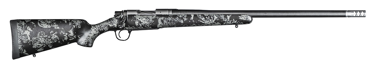 Christensen Arms 8010612700 Ridgeline FFT Full Size 22-250 Rem 4+1, 20" Stainless Steel Threaded Barrel, Stainless Aluminum Receiver, Black w/Gray Accents Fixed Sporter w/Flash Forged Technology Stock