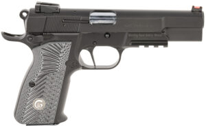 EAA GIRSAN 390470 MCP35 Match 9mm Luger 15+1 4.87" Stainless Steel Barrel, Matte Black Serrated Slide, Matte Black Steel Frame w/Accessory Rail & Beavertail, Black/Gray Checkered Grips Ambidextrous