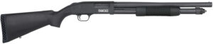 Mossberg 51605 590S  12 Gauge Pump 3" 9+1 18.50" Matte Blued Steel Barrel, Matte Blued Optic Ready Receiver, Fixed Black Synthetic Stock, Right Hand