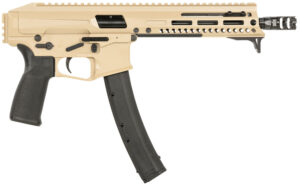 Patriot Ordnance Factory 01926 Phoenix  9mm Luger 35+1 8", Flat Dark Earth Rec/M-LOK Handgaurd, Black MFT Grip, Picatinny Stock Adapter, Muzzle Brake, Includes Hand Stop