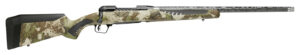 Savage Arms 58029 110 UltraLite 7mm PRC 2+1 22" Threaded Carbon Fiber Wrapped Barrel, Black Melonite Rec, Woodland Camo AccuStock with AccuFit