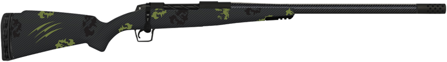 Fierce Firearms ROG7PRC22BFF Carbon Rogue Full Size 7mm PRC 3+1 22" Hand Lapped/Match Grade Threaded Barrel, Black Cerakote Steel Receiver, Forest Camo Fierce Rogue Carbon Fiber Stock