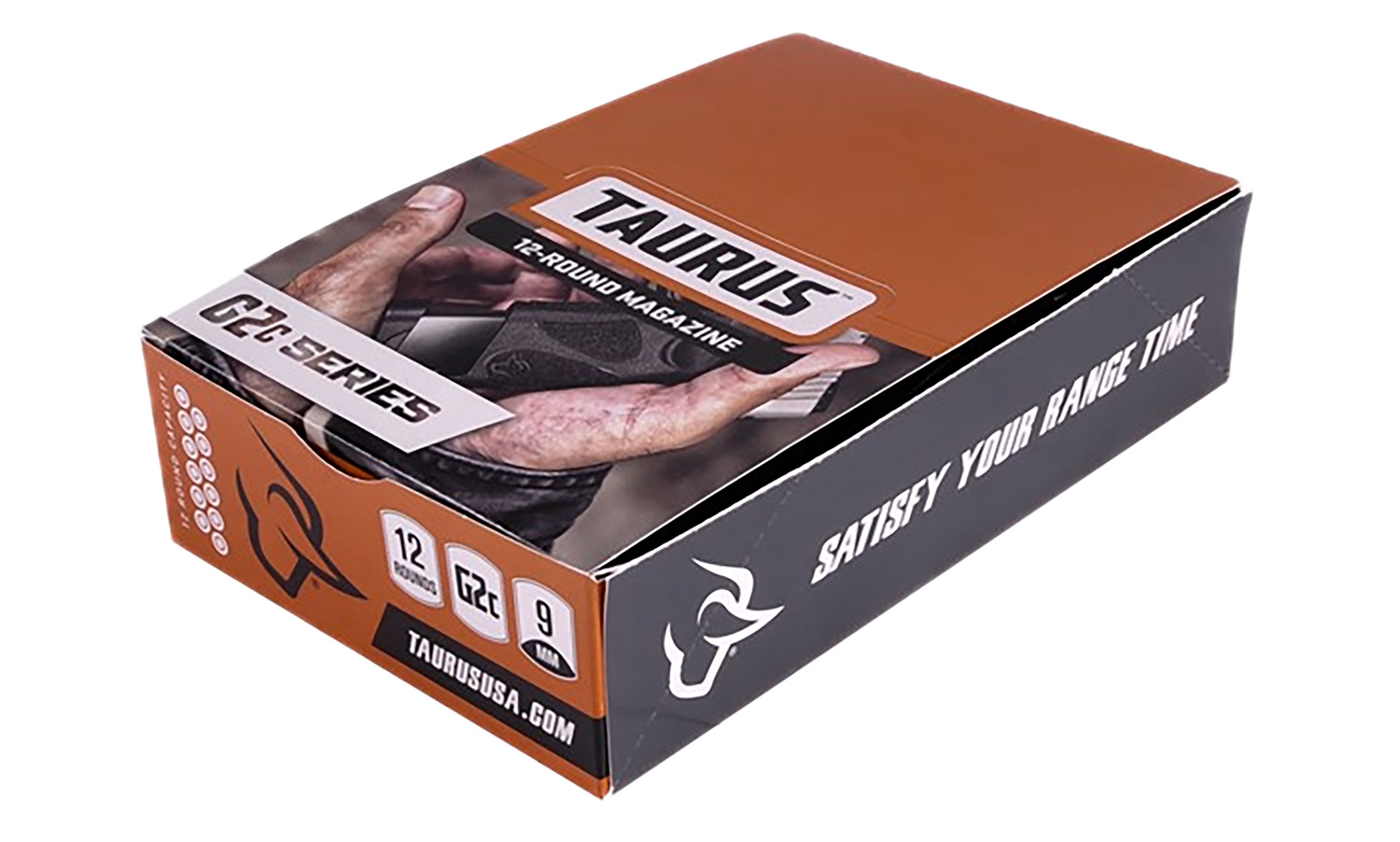 Taurus 389000900 G2C Magazine Pop Display 12rd 9mmLuger Black Steel w/ Polymer Base Plate (12 Pack)