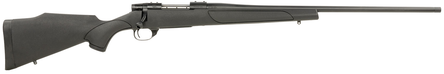 Weatherby VTX243NR2T Vanguard Obsidian Full Size 243 Win 5+1 22" Blued #2 Contour Threaded Barrel, Blued Drilled & Tapped Steel Receiver, Black Monte Carlo Synthetic Stock