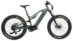 Bakcou E-bikes BSC19GB21 Scout Large Matte Army Green 19" Frame, 11 Speed Sram NX, 11-42t Rear Cassette BafangUltra Mid-Drive Motor