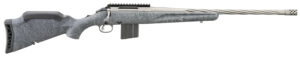 Ruger 46910 American Rifle Gen II Full Size 6mm ARC 10+1 20" Cobalt Cerakote Threaded Barrel, Picatinny Rail Steel Receiver, Gray Splatter Adjustable Synthetic Stock