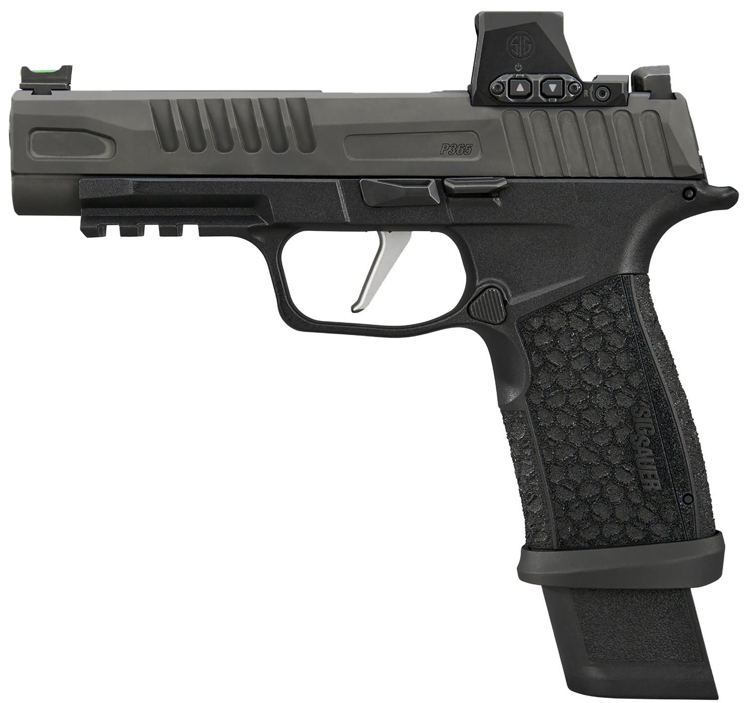 Sig Sauer 365XF9BFORXX P365 Fuse 9mm Luger 17+1/21+1 4.30" ROMEO-X COMPACT w/ Fiber Optic Front, Black Serrated Rear