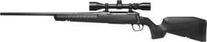 Savage Arms 32014 Axis XP Combo 243 Win 4+1 22" Matte Black Button Rifled Barrel, Matte Black Drilled & Tapped Carbon Steel Receiver, Fixed Sporter Black Synthetic Stock, Weaver 3-9x40mm, Left Hand
