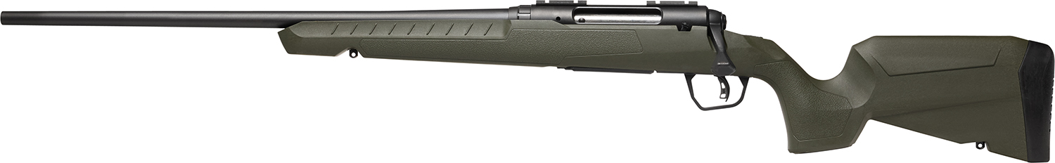 Savage Arms 32131 Axis 2 Compact 308 Win 4+1 20" Matte Black Heavy Sporter Barrel, Matte Black Drilled & Tapped Carbon Steel Receiver, Fixed OD Green Synthetic Stock, Left Hand