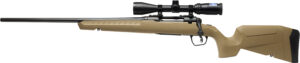 Savage Arms 32195 Axis 2 XP Combo Full Size 243 Win 4+1 22" Black Sporter Barrel, Black Carbon Steel Receiver Drilled & Tapped, Flat Dark Earth Fixed Synthetic Stock, Weaver 3-9x40mm Scope, Left Hand