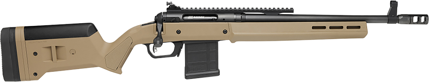 Savage Arms 58190 110 Scout Full Size 300 Blackout 10+1 16.50" Flat Dark Earth Threaded Barrel, Picatinny Rail Carbon Steel Receiver, Magpul Hunter Synthetic Stock