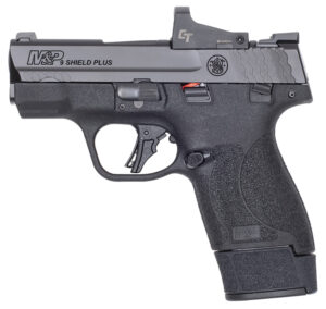 Smith & Wesson 14398 M&P9 Shield Plus 9mm Luger 10+1/15+1 3.10" Stainless Black Armornite Barrel/Slide Black Slim Textured Grip