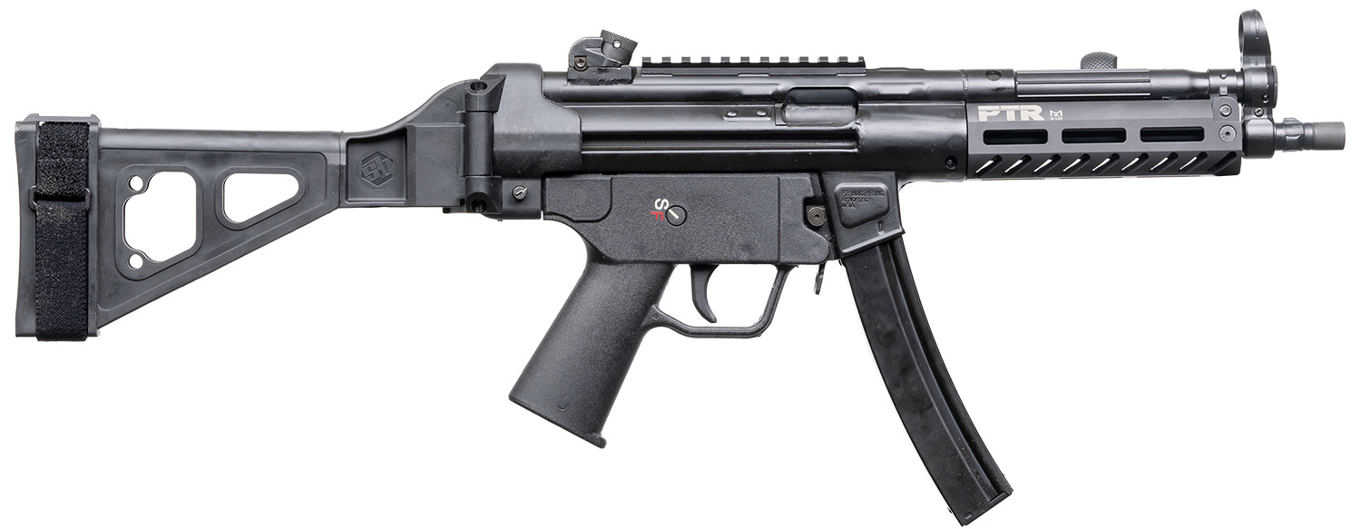 PTR 9CT BR 9mm Luger 30+1 8.86" Black Nitride 3-Lug Threaded Barrel, M-LOK Handguard, Black Parkerized Aluminum Picatinny Rail Receiver, SB Tactical Brace