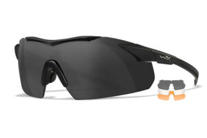 Wiley X 3552 Vapor  Comm Temples Smoke Gray/Clear/Light Rust Lens Polycarbonate Matte Black Frame