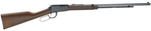 Henry H001TMLB Frontier Full Size 22 WMR 12+1, 24" Blued Octagon Barrel, Grooved Black Steel Receiver, Fixed American Walnut Wood Stock