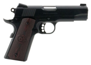 Colt Mfg O4940XE Commander Combat 45 ACP 8+1 4.25" Black Steel Barrel, Blued Serrated Slide & Carbon Steel Frame w/Beavertail, Black Cherry Checkered G10 Grips, Ambidextrous