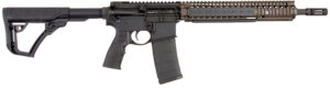 Daniel Defense 0208806027055 DDM4 M4A1 *CA Compliant 5.56x45mm NATO 14" 10+1 Black Hard Coat Anodized 6 Position w/SoftTouch Overmolding Stock with Flat Dark Earth Handguard