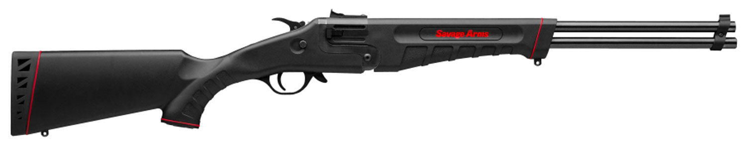 Savage Arms 22434 42 Takedown Compact 22 LR/410 Gauge 1rd 20" Satin Black Sporter Barrel, Satin Black Carbon Steel Receiver, Matte Black Fixed Synthetic Stock, Ambidextrous