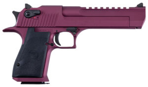 Magnum Research DE44BKC Desert Eagle Black Cherry 44 Mag 7+1 6" Black Barrel, Metallic Black  Cherry Cerakote Serrated Slide, Aluminum Frame w/Picatinny Rail & Beavertail Black Rubber Grips