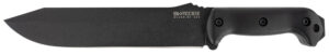 Ka-Bar BK9 Becker Combat Bowie 9.25" Fixed Clip Point Plain Black 1095 Cro-Van Blade, Black Ultramid Handle, Includes Sheath