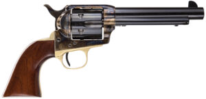 Taylors & Company 550847 Ranch Hand  45 Colt (LC) Caliber with 5.50" Blued Finish Barrel, 6rd Capacity Blued Finish Cylinder, Color Case Hardened Finish Steel Frame & Walnut Grip