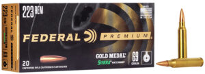 Federal GM338LM Premium Gold Medal 338LapuaMag 250gr Sierra MatchKing BTHP 20 Per Box/10 Case